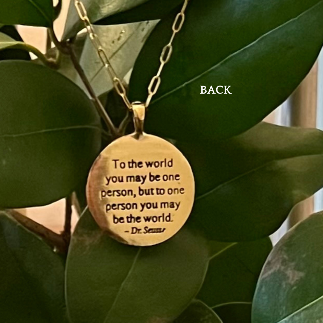 Motherhood Lg Gold Pendant Necklace