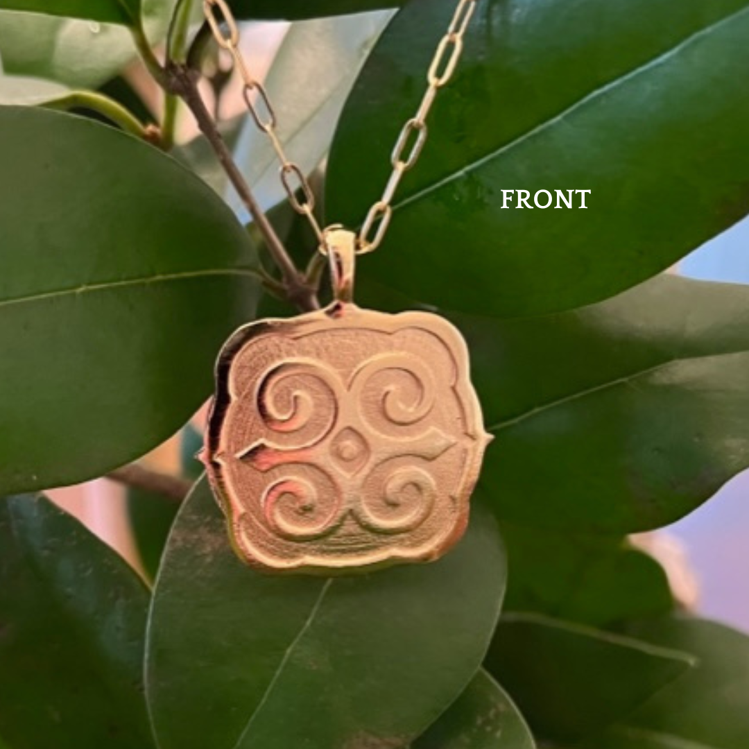 Strength Lg Gold Pendant Necklace