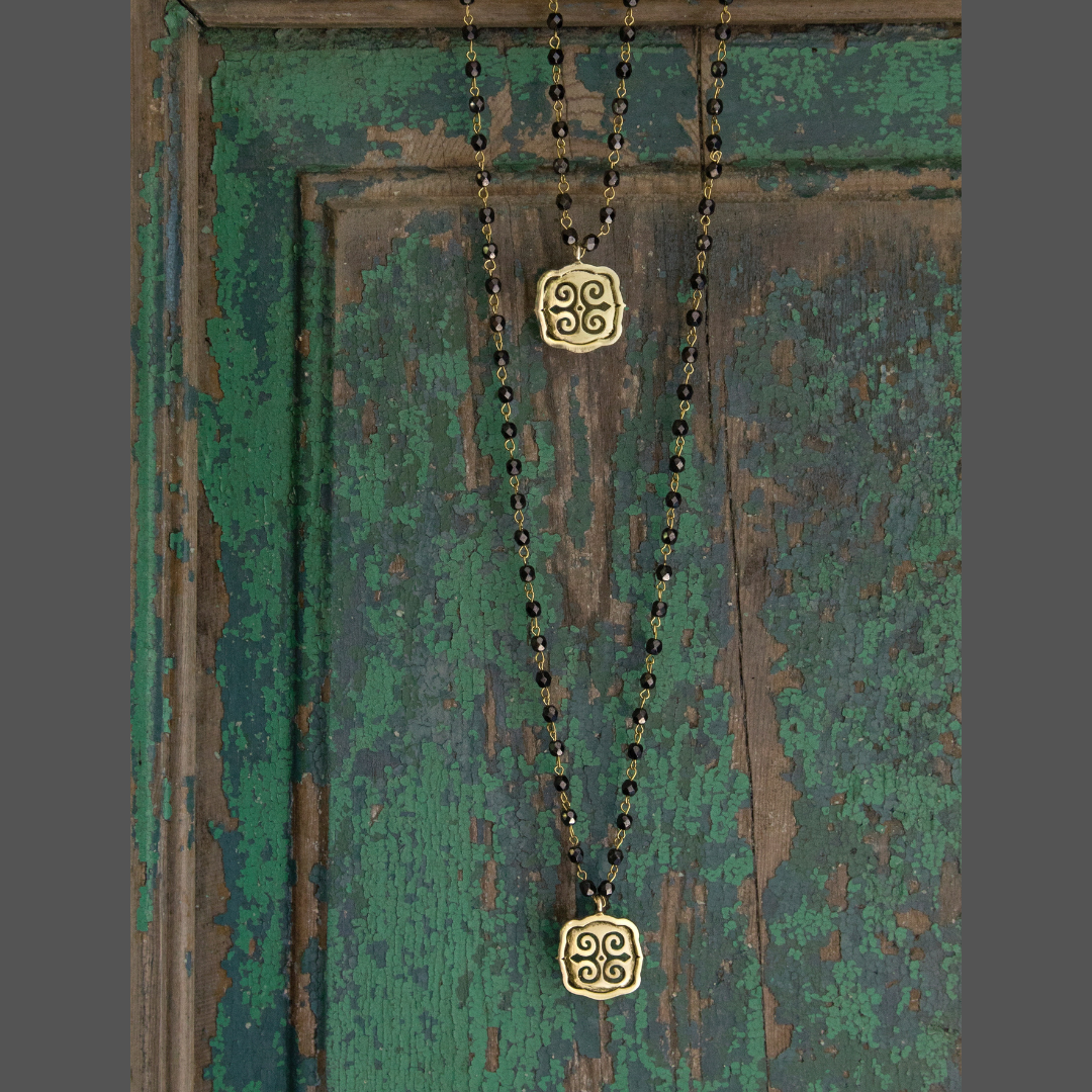 Strength Gold Beaded Necklace (16” and 30”)