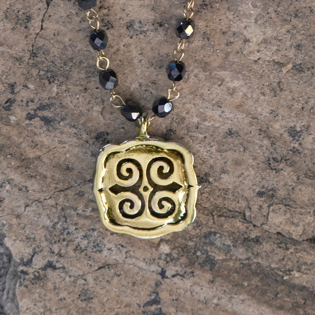 Strength Gold Beaded Necklace (16” and 30”)