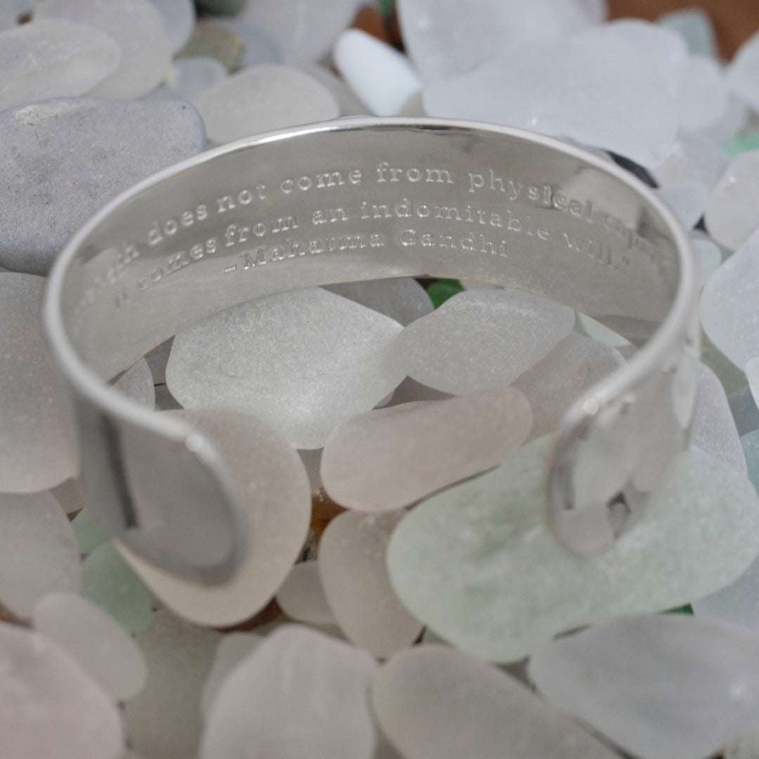 Strength Sterling Silver Cuff