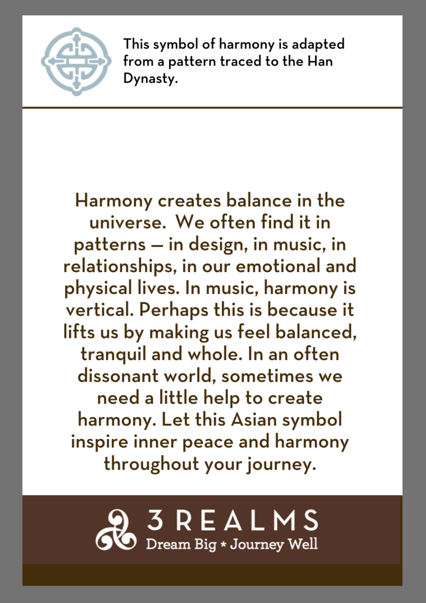 Harmony Key Ring Pewter