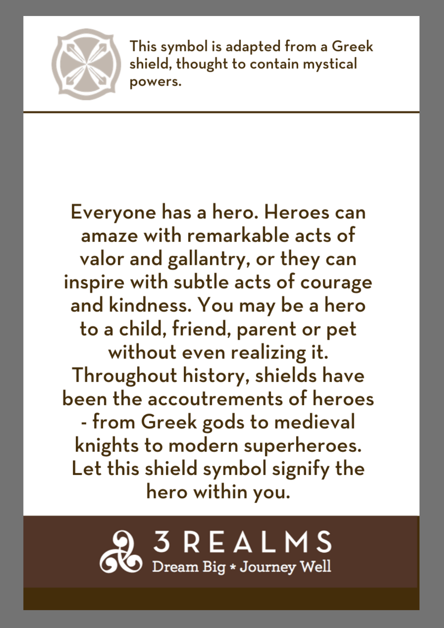 Heroism Key Ring Pewter