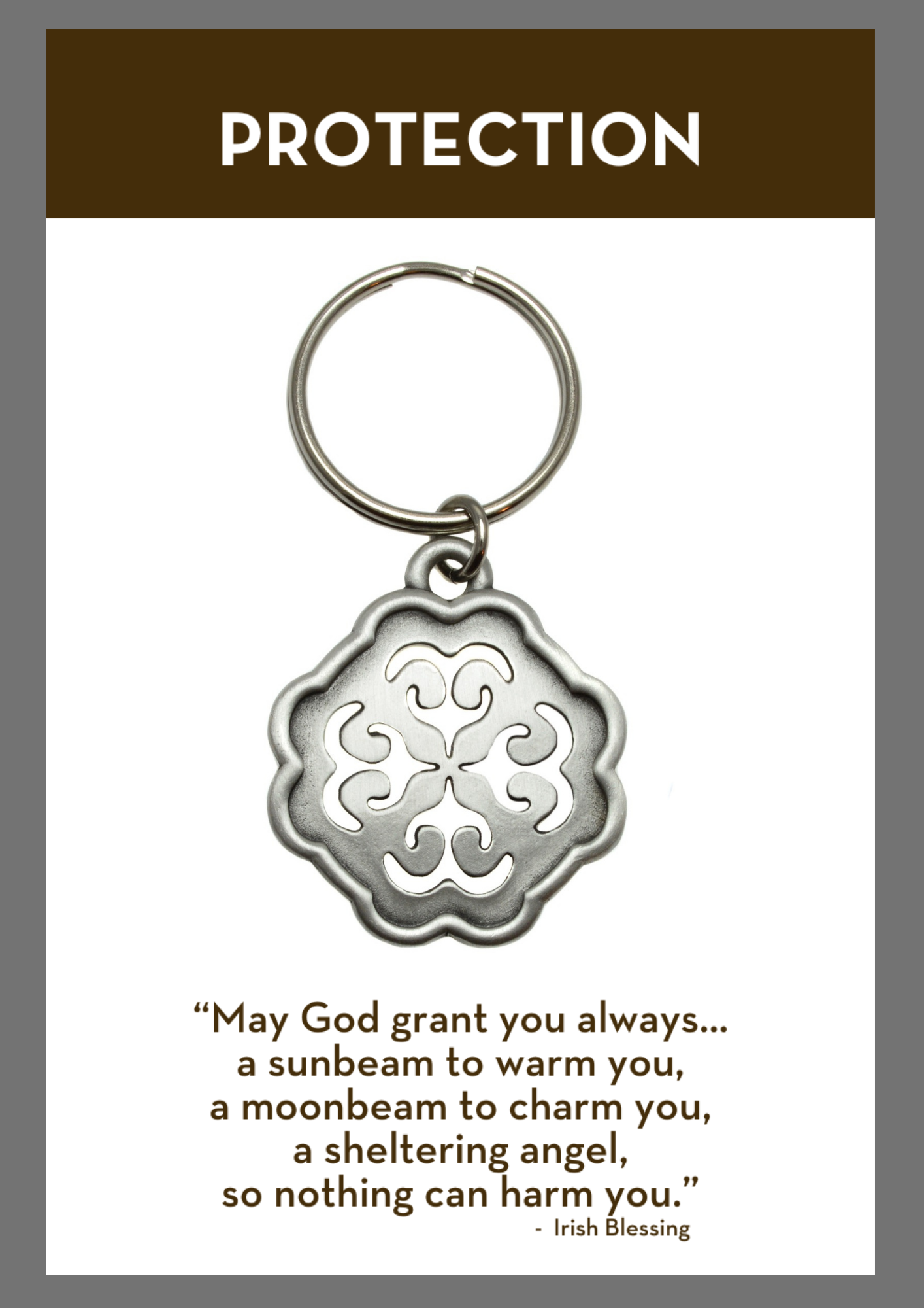 Protection Key Ring Pewter