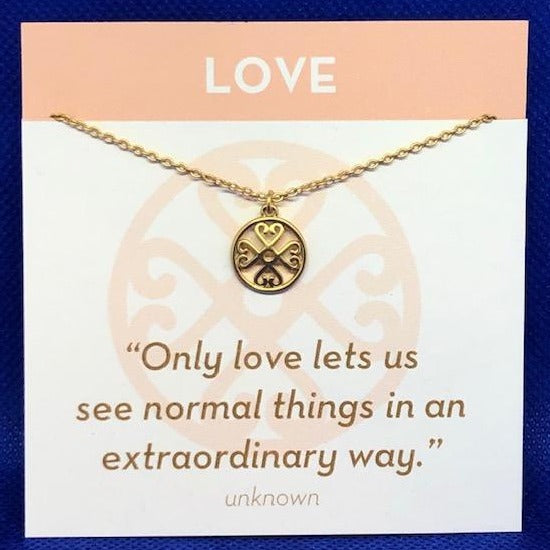 Love Necklace Gold Plated