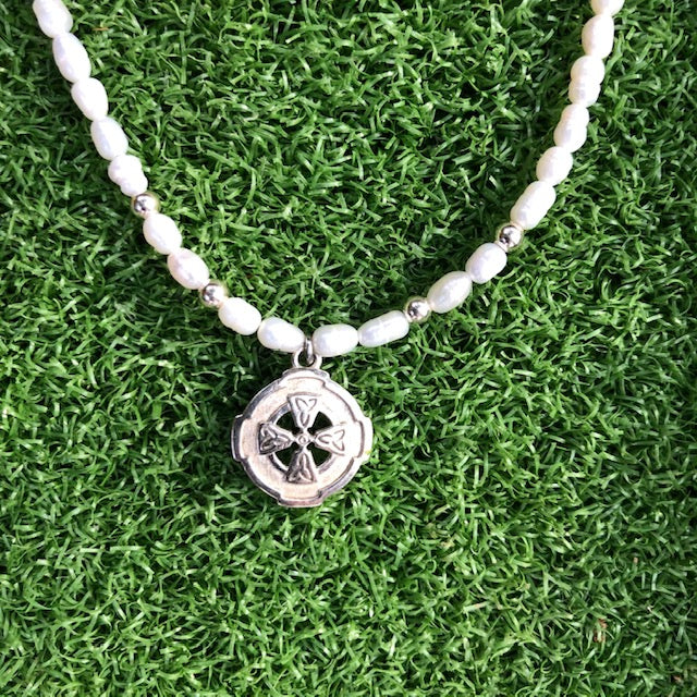 Faith Necklace Pearl & Sterling