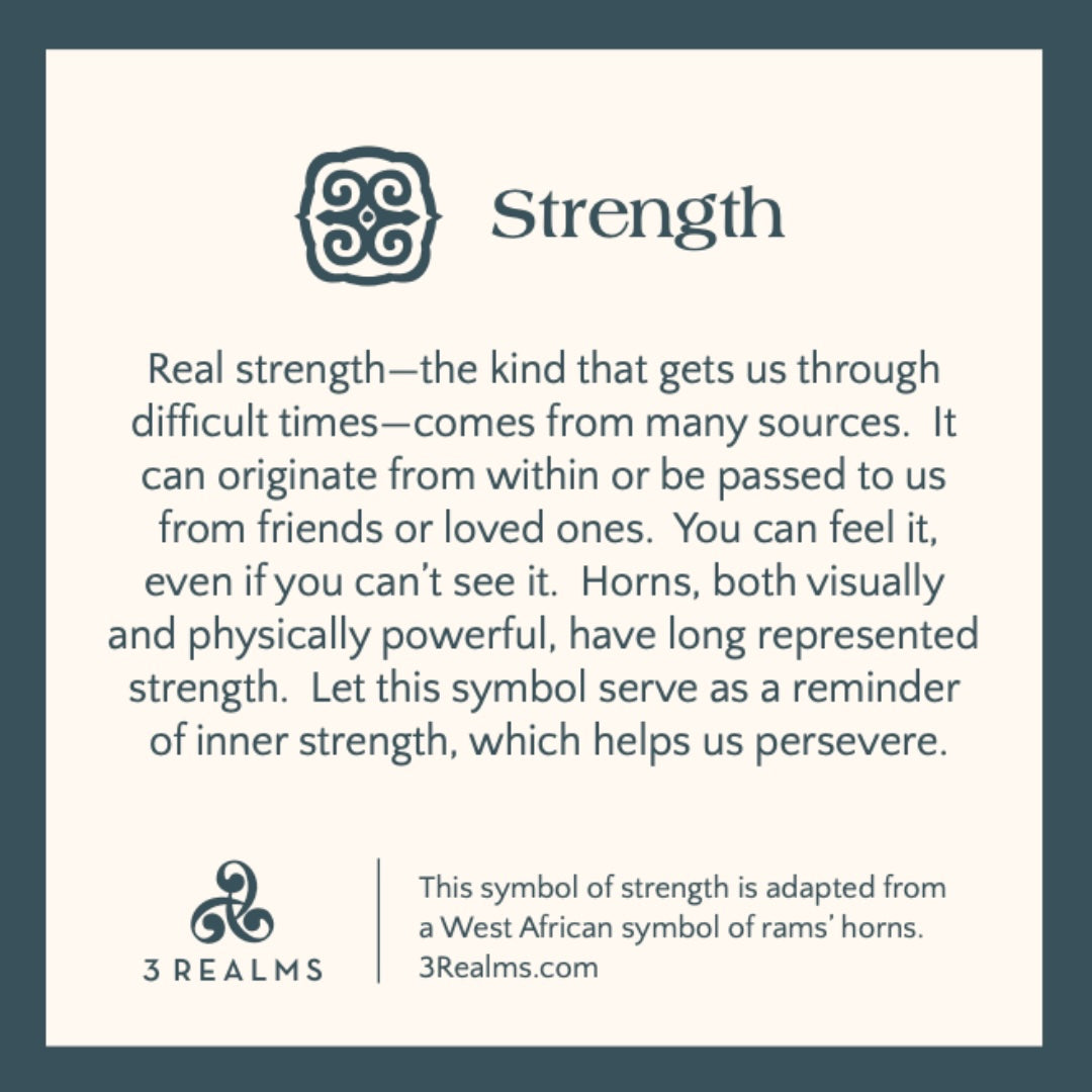 Strength small gold necklace