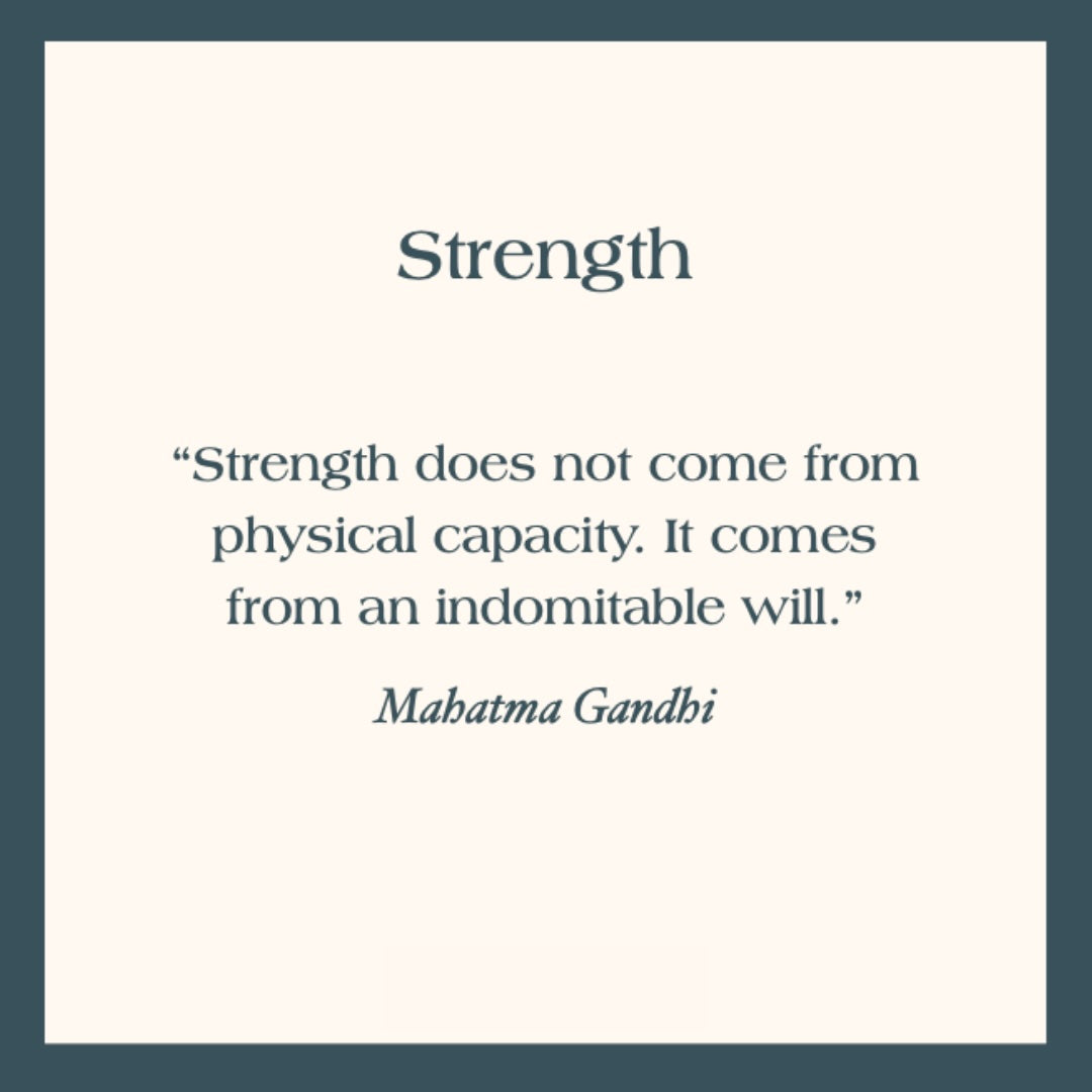 Strength small gold necklace