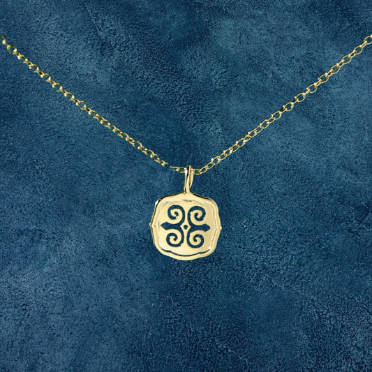 Strength small gold necklace