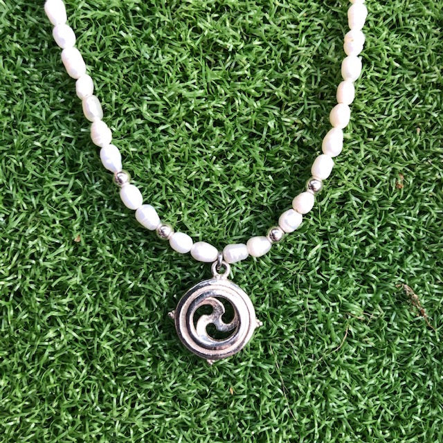 Joy Necklace Pearl & Sterling